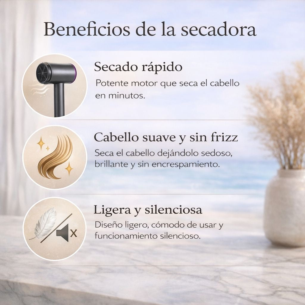 Secadora Para Cabello De Alto Poder